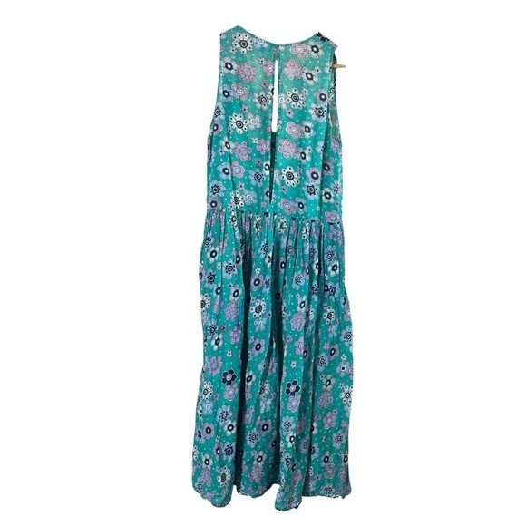 M.I.H. JEANS Leia Floral Cotton Gauze Sleeveless Button Down Midi Dress - Picture 4 of 14